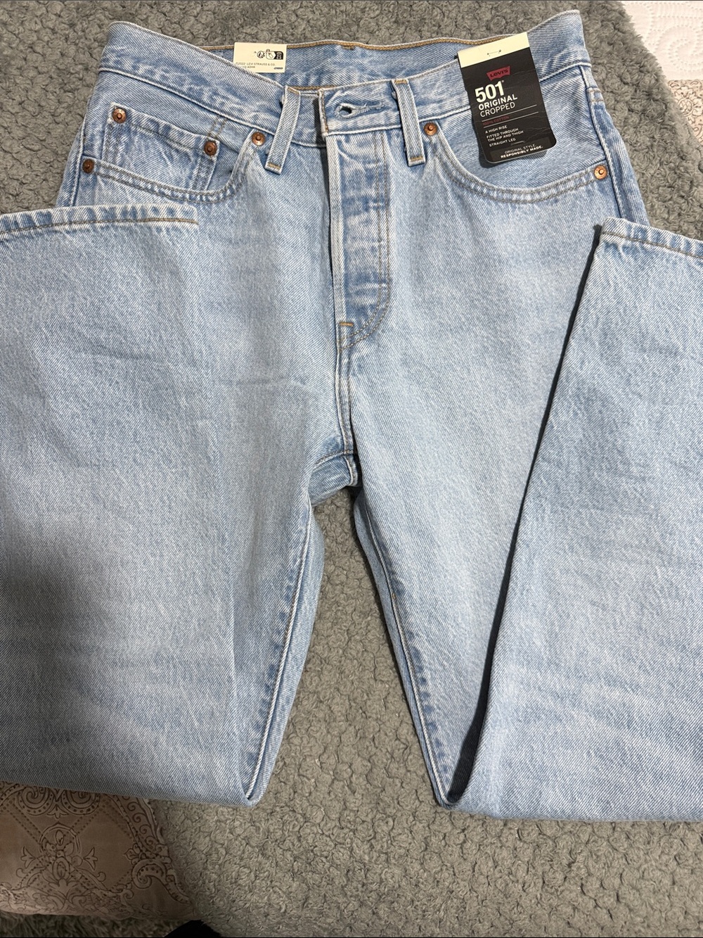 Levi's Light Blue Straight Women’s Jeans - 501 Style - Picture 1 of 6